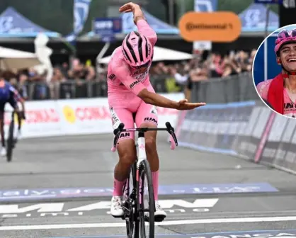 El ciclista mexicano, Isaac del Toro, se corona como el campeón de la etapa 17 del Giro de Italia 2025