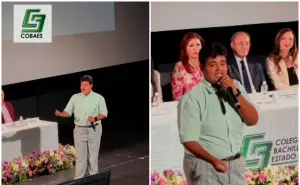 El estudiante Ángel Hernández deslumbra con su voz en ceremonia de talentos del COBAES