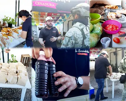 ¡Solidaridad que contagia! Cenaduría La Escondida apoya a militares en Culiacán con alimento y corazón
