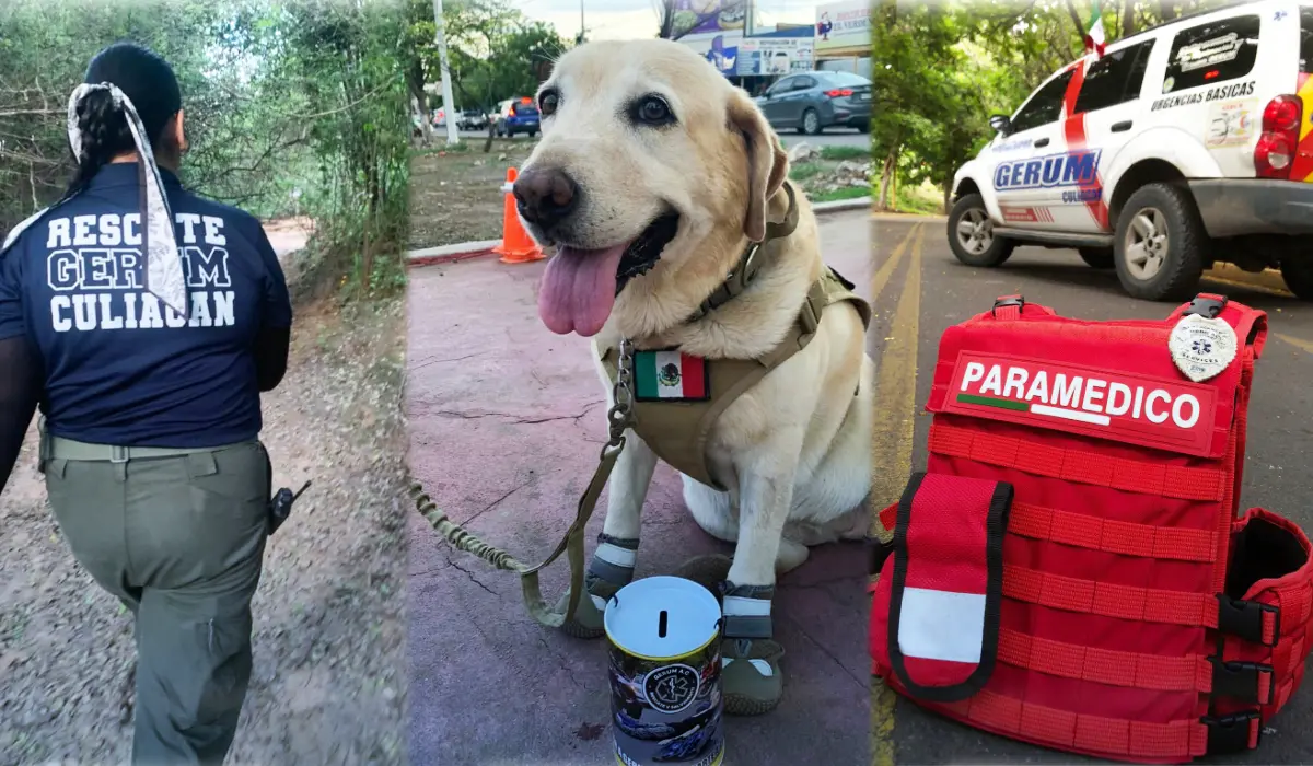 Gracias a la canina de rescate Arias y GERUM, un hombre regresa sano a su hogar en la sindicatura de El Salado. Cortesía/TBN