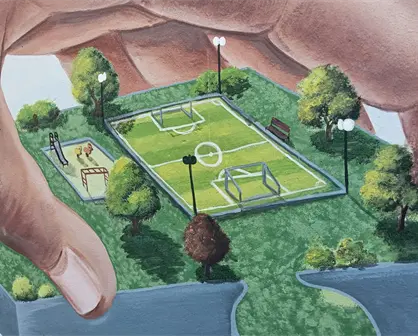 En Culiacán hay un mural que une a su gente en una sola pieza. En Barrancos aseguran que "En equipo brillamos más"