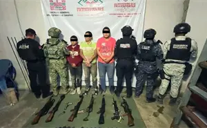 Detienen a 5 con arsenal y presunta conexión al Cártel de Sinaloa en Chiapas