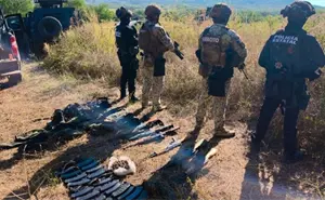 Operativo militar repele a 7 agresores en zona norte de Culiacán; aseguran arsenal y equipo táctico