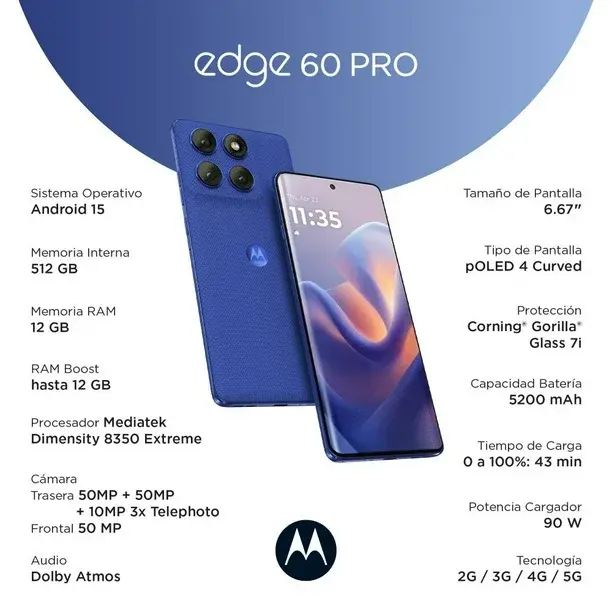 Para un gama media, equipa poderosas especificaciones. Foto: Motorola