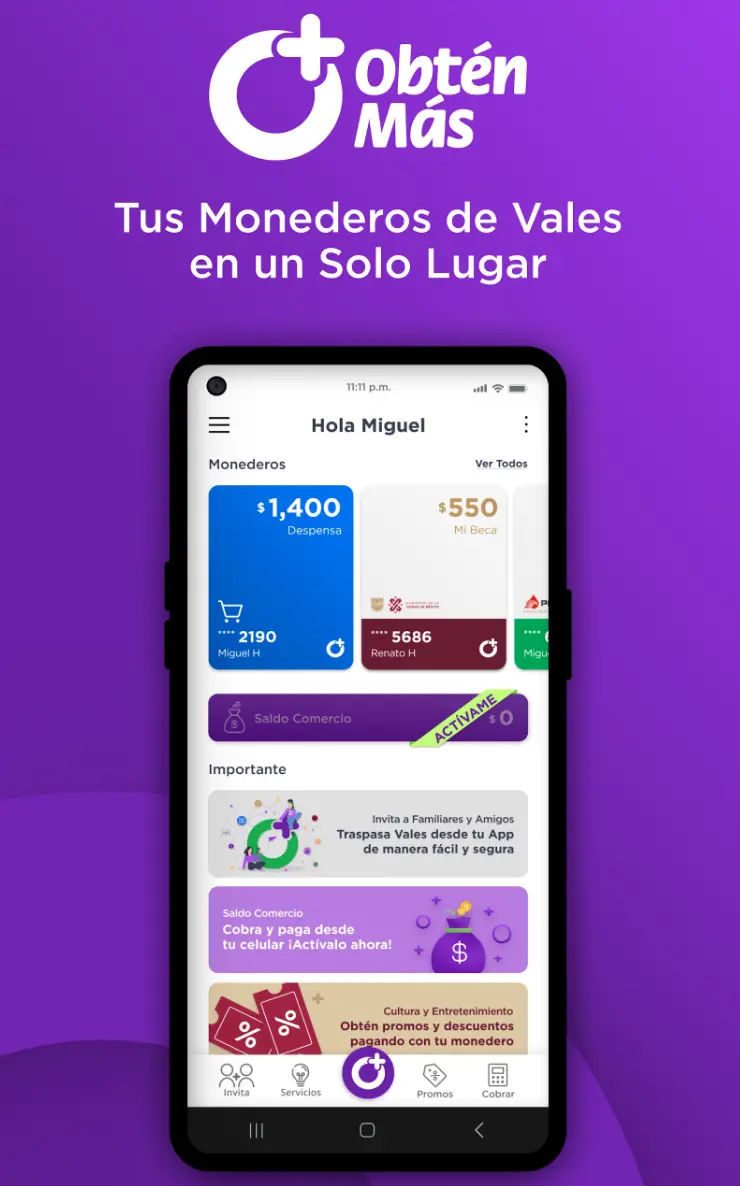 Revisa tu saldo con la App Obtén Más. Foto: cortesía.
